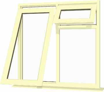 Cream uPVC Window - Design 43