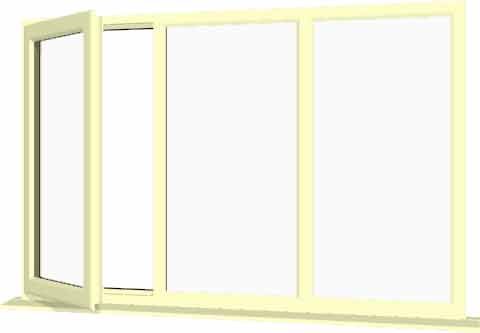 Cream uPVC Window - Design 41