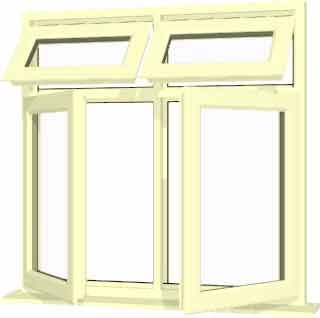 Cream uPVC Window - Design 39