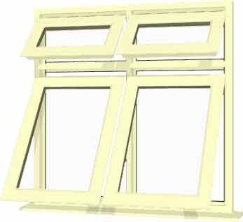 Cream uPVC Window - Design 38