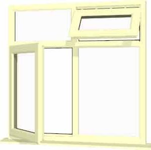Cream uPVC Window - Design 37