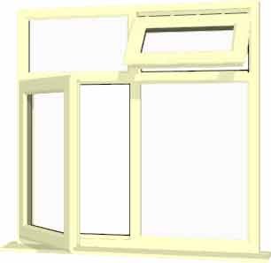 Cream uPVC Window - Design 37