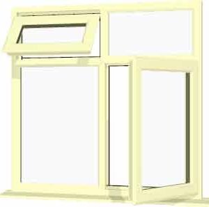 Cream uPVC Window - Design 36