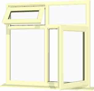 Cream uPVC Window - Design 36