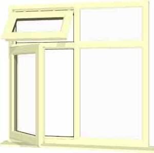 Cream uPVC Window - Design 35
