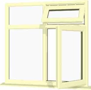 Cream uPVC Window - Design 34