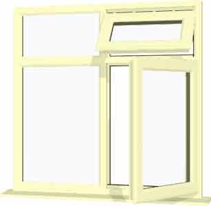 Cream uPVC Window - Design 34