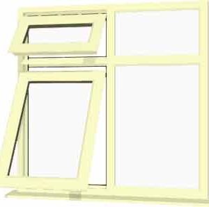 Cream uPVC Window - Design 33