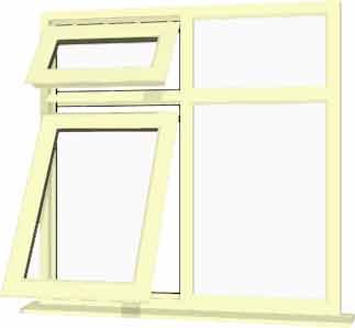 Cream uPVC Window - Design 33