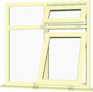 Cream uPVC Window - Design 32