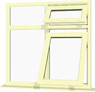 Cream uPVC Window - Design 32
