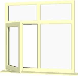 Cream uPVC Window - Design 30