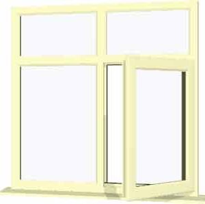 Cream uPVC Window - Design 29