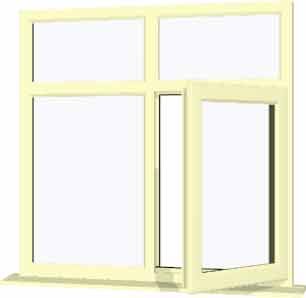 Cream uPVC Window - Design 29