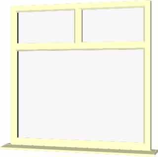 Cream uPVC Window - Design 27