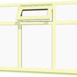 Cream uPVC Window - Design 26