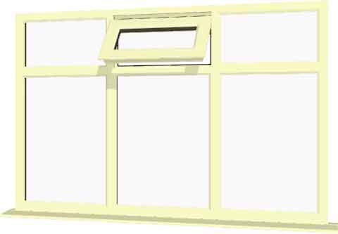 Cream uPVC Window - Design 26