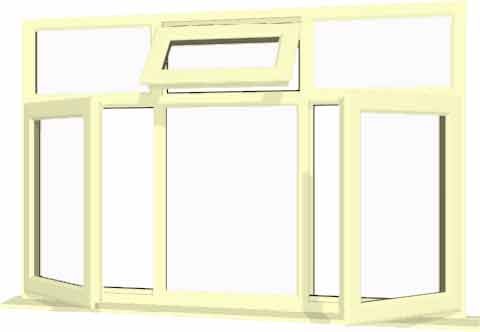 Cream uPVC Window - Design 25