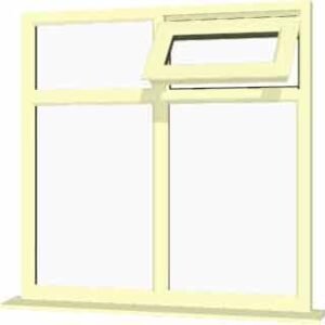 Cream uPVC Window - Design 23