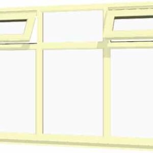 Cream uPVC Window - Design 22
