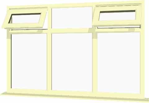 Cream uPVC Window - Design 22