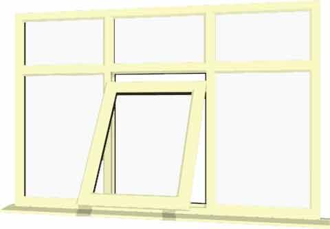 Cream uPVC Window - Design 21
