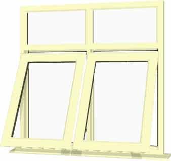 Cream uPVC Window - Design 20