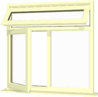 Cream uPVC Window - Design 19