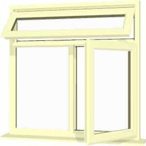Cream uPVC Window - Design 18