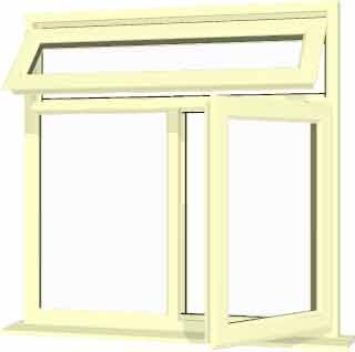 Cream uPVC Window - Design 18