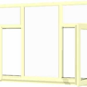 Cream uPVC Window - Design 17