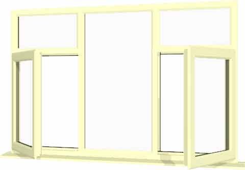 Cream uPVC Window - Design 17