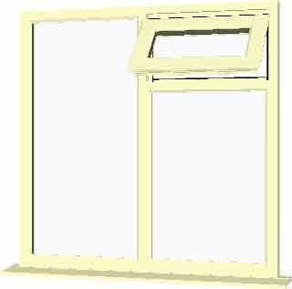 Cream uPVC Window - Design 15