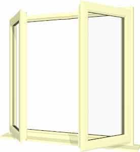 Cream uPVC Window - Design 90