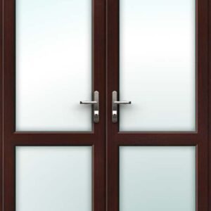 Rosewood French Door - Set with Mid Rails