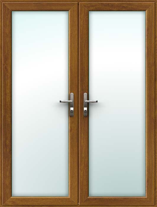 Golden Oak French Door - Set