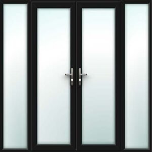 Black French Door - Set with Side Panels