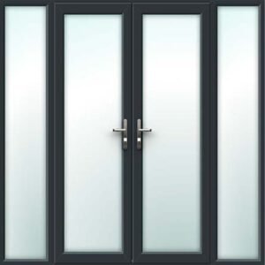 Grey French Door - Set with Side Panels