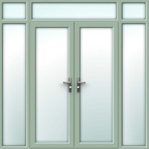 Chartwell Green French Door - Set with Side Panels & Top Light