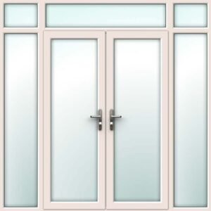 Cream French Door - Set with Side Panels & Top Light