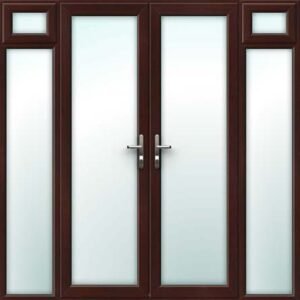 Rosewood French Door - Set with Opening Side Sash Panels