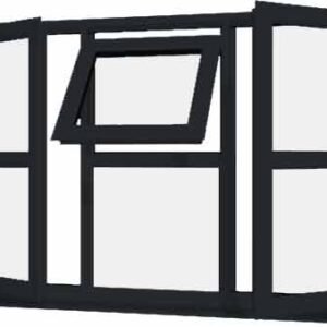 Grey uPVC Window - Design 13