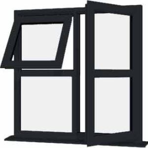 Grey uPVC Window - Design 12