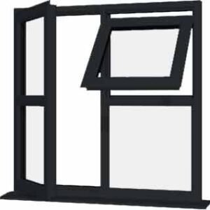 Grey uPVC Window - Design 11