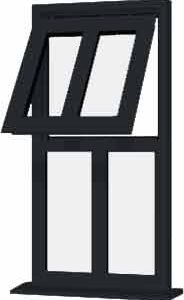 Grey uPVC Window - Design 6