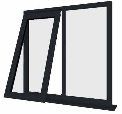 Grey uPVC Window - Design 88