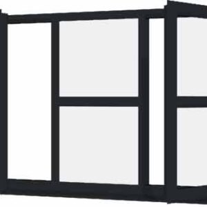 Grey uPVC Window - Design 5