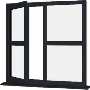 Grey uPVC Window - Design 4