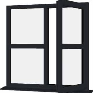 Grey uPVC Window - Design 3