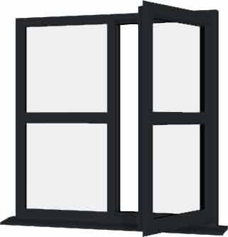Grey uPVC Window - Design 3